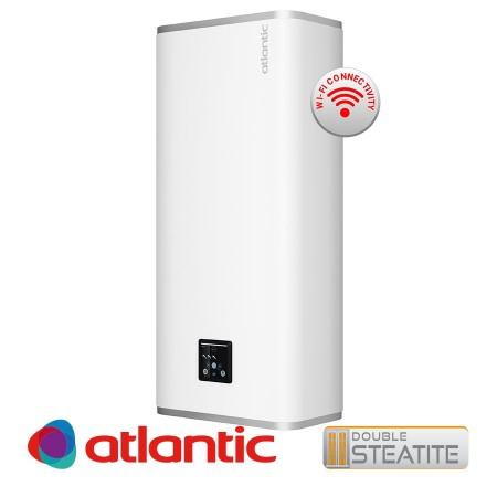 Мултипозиционен ултра тънък бойлер с два водосъдържателя Atlantic Vertigo Steatite Wi-Fi, 2.25kW, 100л. 