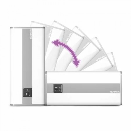 Мултипозиционен ултра тънък бойлер с два водосъдържателя Atlantic Vertigo Steatite S Wi-Fi, 2.25kW, 100л. 