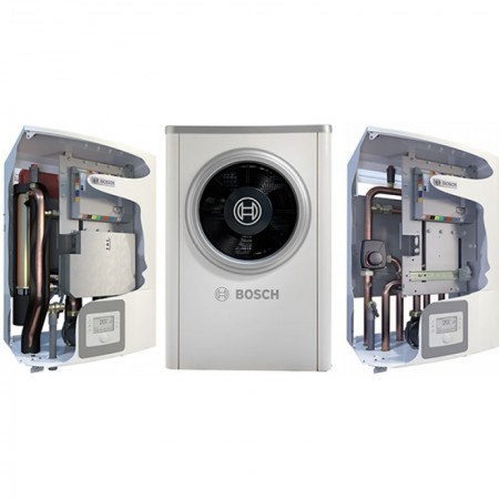 Термопомпа моноблок с хидромодул, с вграден ел. нагревател Bosch Compress 6000 AW, 17 kW, R410A, 3-фазна