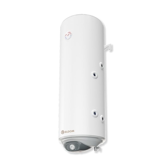 Вертикален бойлер Eldom WV08039ISR, 3kW, 80л., С една серпентина ( дясна ), С механично управление, Неръждаем