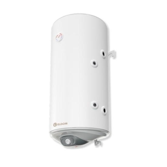 Вертикален бойлер Eldom WV10046ISR, 3kW, 100л., С една серпентина ( дясна ), С механично управление, Неръждаем