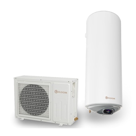 Вертикален термопомпен бойлер Eldom HPWH150I, 150л., Неръждаем