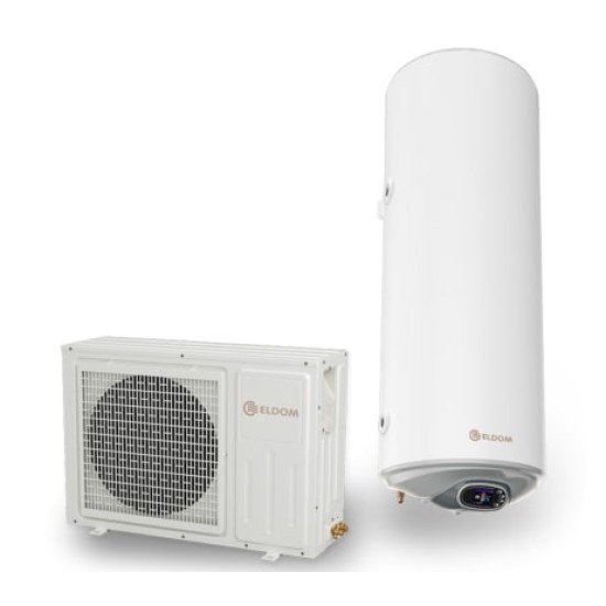 Вертикален термопомпен бойлер Eldom HPWH150IS, 150л., С една серпентина ( соларна ), Неръждаем