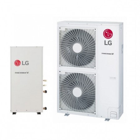 Високотемпературна термопомпа LG THERMA V SPLIT  HN1610H-NK3 / HU161HA-U33, 16 kW, R410A/R134a 