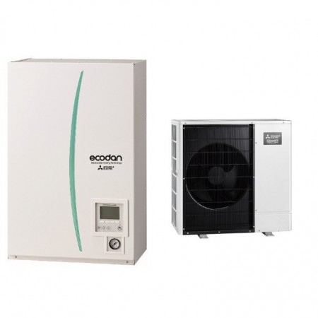 Термопомпа Mitsubishi Electric ERSD-VM2D/PUD-SHWM100VAA Zubadan Inverter, само отопление и БГВ, 10 kW, R32, A+++