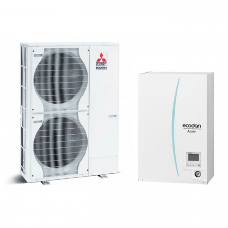 Термопомпа Mitsubishi Electric ERSC-VM2D/PUHZ-SW120VHA, отопление, охлаждане и БГВ, 16 kW, R410A, A++