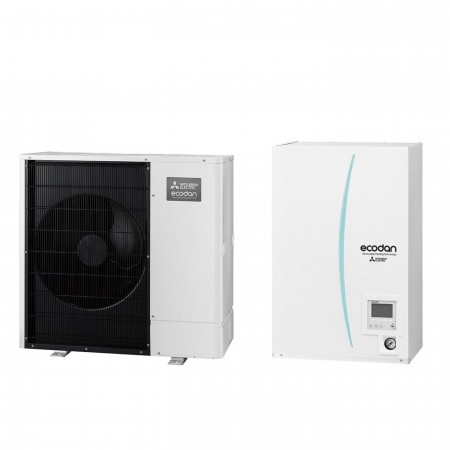 Термопомпа Mitsubishi Electric ERSC-VM2D/PUHZ-SW100YAA, отопление, охлаждане и БГВ, 11.2 kW, R410A, 3-фазна, A++