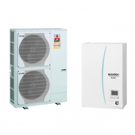 Термопомпа Mitsubishi Electric ERSE-YM9ED/PUHZ-SHW230YKA ZUBADAN, отопление, охлаждане и БГВ, 23 kW, R410A, 3-фазна, A++