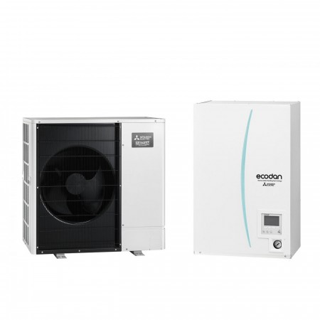 Термопомпа Mitsubishi Electric ERSF-VM2E/PUZ-SHWM100VAA ZUBADAN Inverter, отопление, охлаждане и БГВ, 10kW, R32, A+++