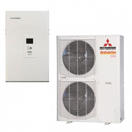 Термопомпа Mitsubishi Heavy Hydrolution HMS140-S/FDCW140VNX-А, 16 kW, R410, с вграден трипътен вентил за БГВ, A++