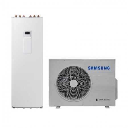Термопомпа Samsung EHS Split AE040RXEDEG/EU + AE200RNWSEG/EU, 5.0 kW, R32, 200л. БГВ